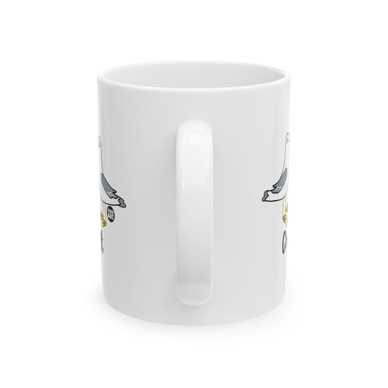 Load image into Gallery viewer, Chip Magnet Seagull Mug, Funny Fries Mug, Funny Seagull Mug
