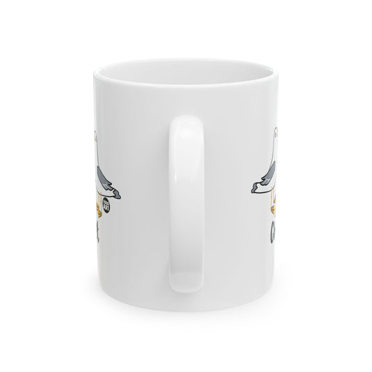 Chip Magnet Seagull Mug, Funny Fries Mug, Funny Seagull Mug