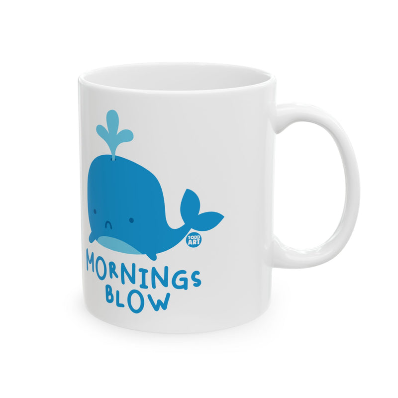 Load image into Gallery viewer, Mornings Blow Whale Mug, Funny Mugs for Him, Sarcastic Mens Mug, Funny Coffee Mug Men
