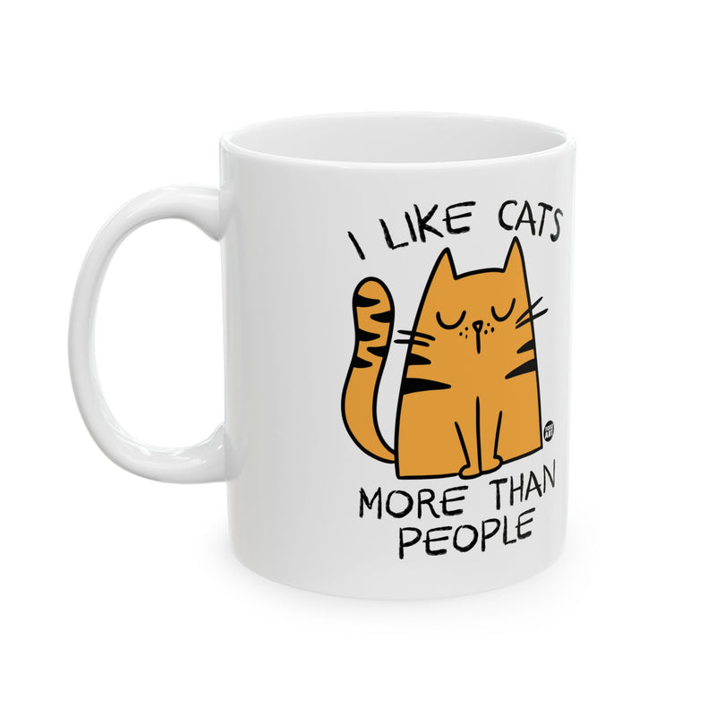 Load image into Gallery viewer, Like Cats More Than People Mug, Funny Mugs for Him, Sarcastic Mens Mug, Funny Coffee Mug Men
