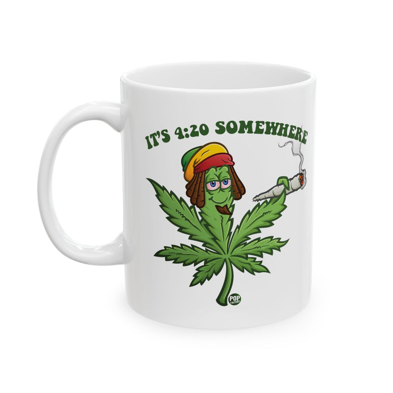 Load image into Gallery viewer, It&#39;s 420 Somewhere Pot Leaf Mug
