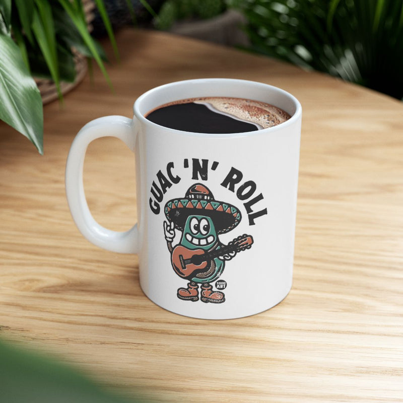 Load image into Gallery viewer, Guac 'N' Roll Funny Coffee Mug for Music Lovers
