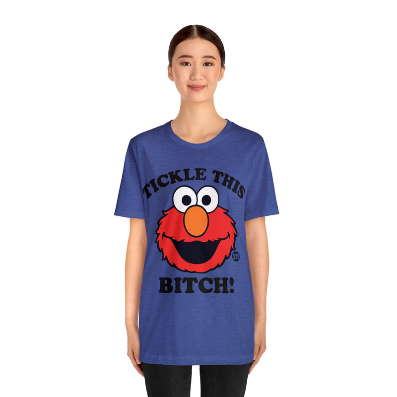 Load image into Gallery viewer, Tickle This Elmo Parody Unisex Tee, Adult Humor Tee, Cartoon Tee Adult
