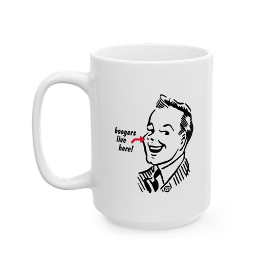 Vintage Cartoon Boogers Live Here Humorous Mug