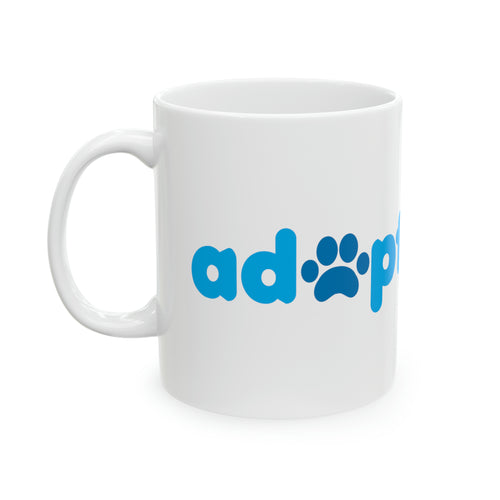 Adopt Paw Print Mug, Cute Dog Mug, Dog Owner Mug, Support Dog Rescue Mug