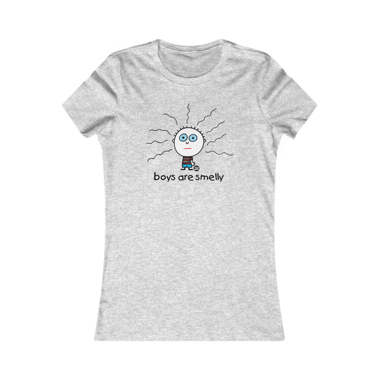 Boys are Smelly Ladies T Shirt, Funny Shirt for Her, Ladies Tshirts Funny, Sarcastic Shirt for Moms, Funny Tees for Women