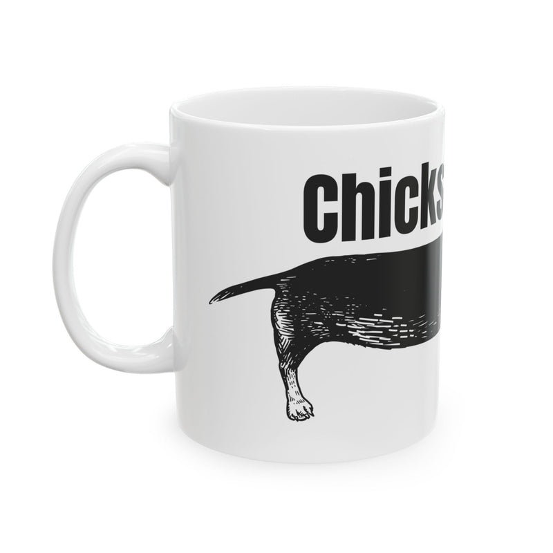 Load image into Gallery viewer, Chicks Love My Wiener Mug, Funny Wiener Dog Mug, Wiener Dog Dad Mug
