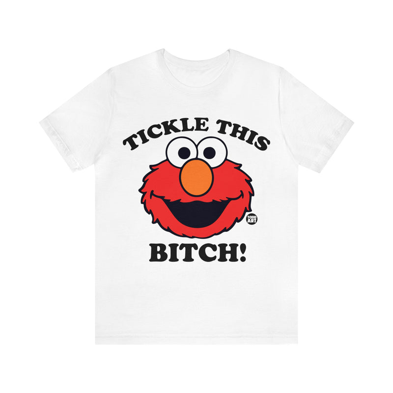 Load image into Gallery viewer, Tickle This Elmo Parody Unisex Tee, Adult Humor Tee, Cartoon Tee Adult
