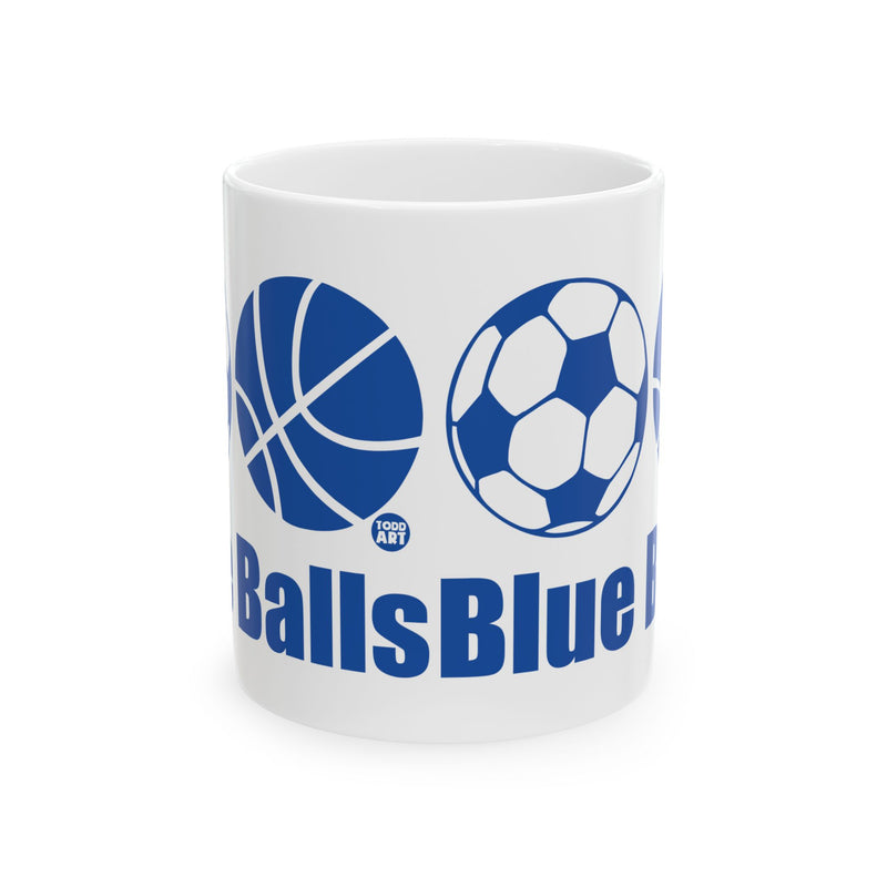 Load image into Gallery viewer, Blue Balls Sports Balls Coffee Mug, Funny Blue Balls Mug
