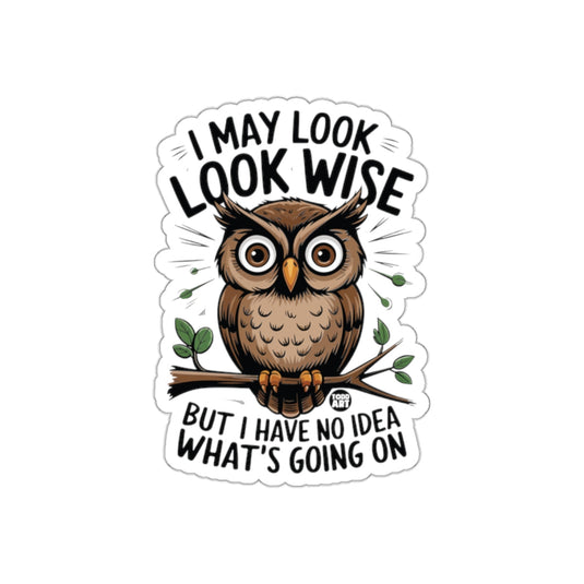 I May Look Wise Owl Funny Statement Sarcastic sticker