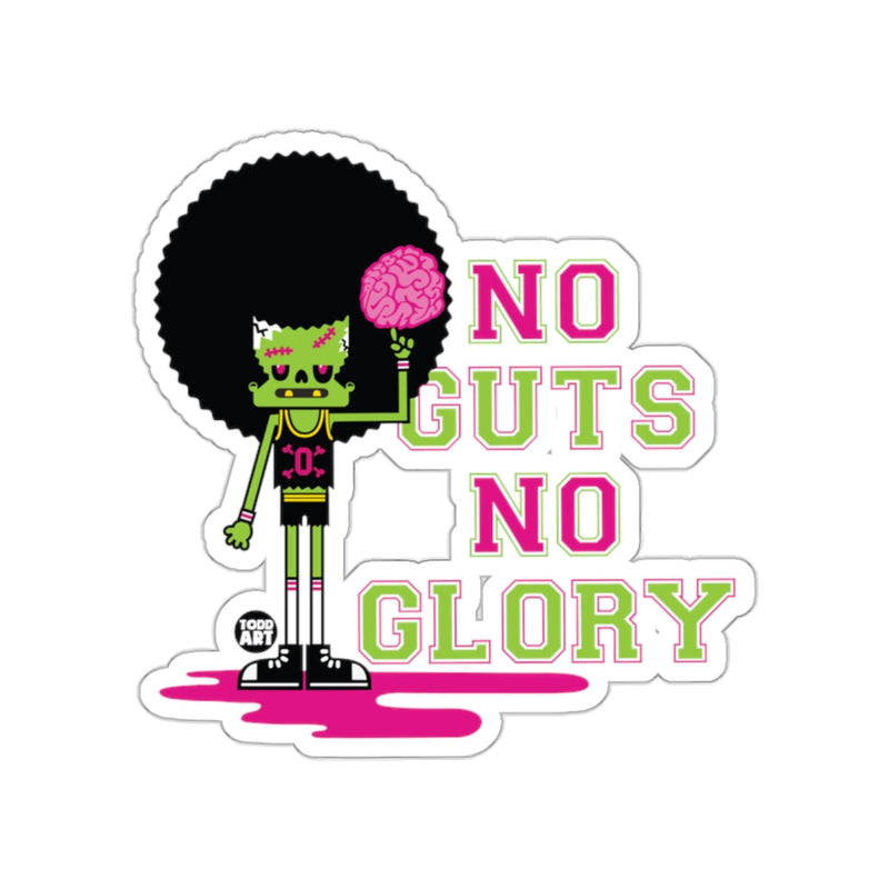 Load image into Gallery viewer, No Guts No Glory Zombie With Afro Art Sticker
