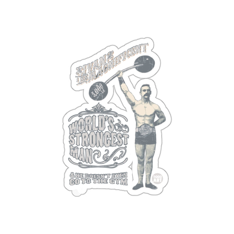 Load image into Gallery viewer, World's Strongest Man Girvan the Magnificent sticker
