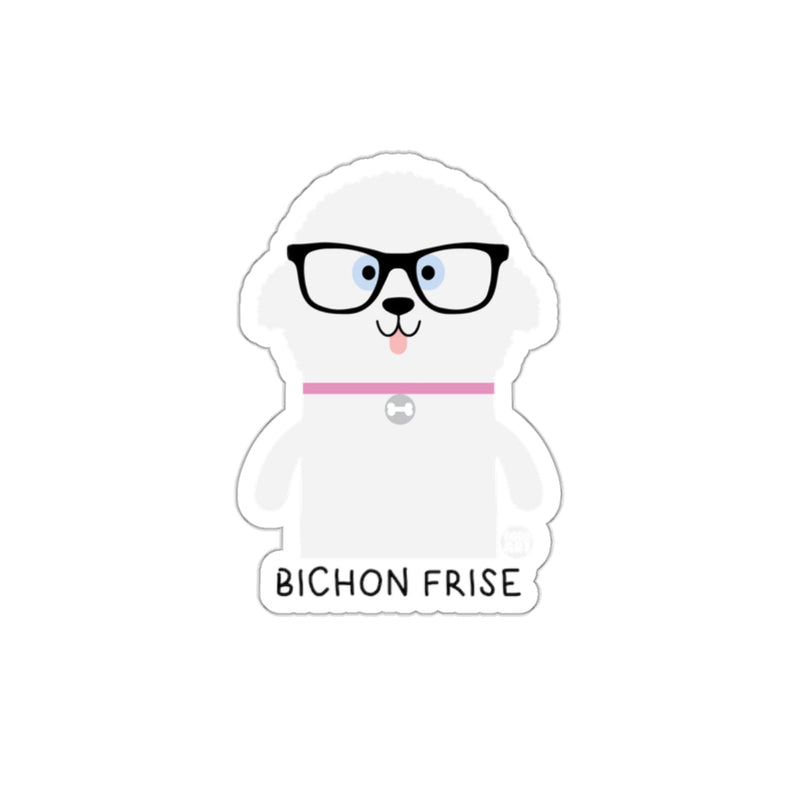 Load image into Gallery viewer, Bichon Frise Cute Dog With Glasses Sticker Decal
