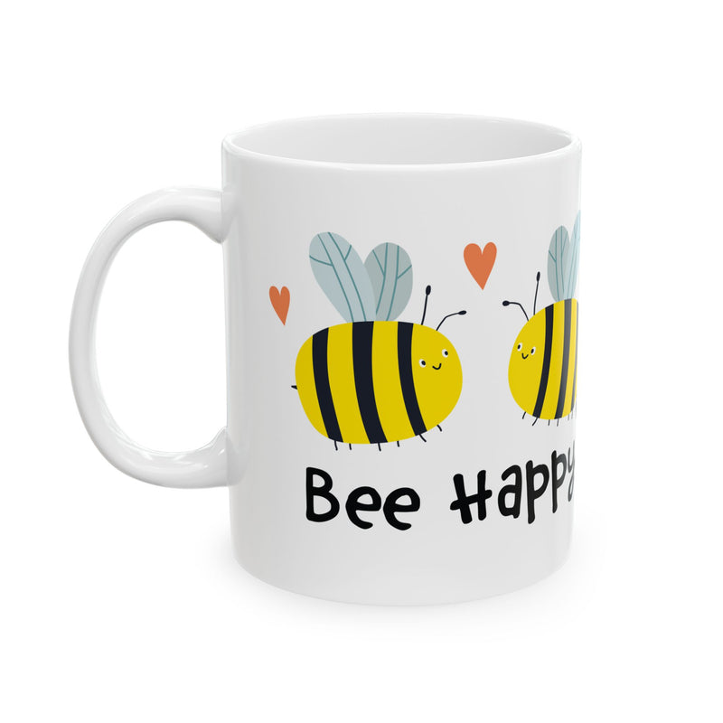 Load image into Gallery viewer, Bee Happy Mug, Be Happy Bee Mug
