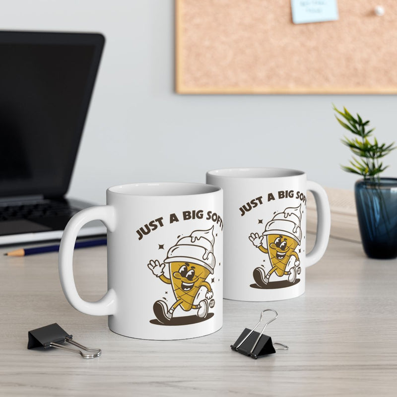 Load image into Gallery viewer, Just a Big Softie Ice Cream Cone Mug

