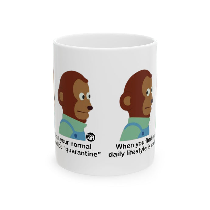 Awkward Monkey Mug, Quarantine Joke Mug, Funny Monkey Mug