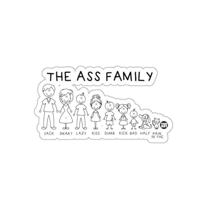Load image into Gallery viewer, The Ass Family Funny Humor Sticker for Laptops
