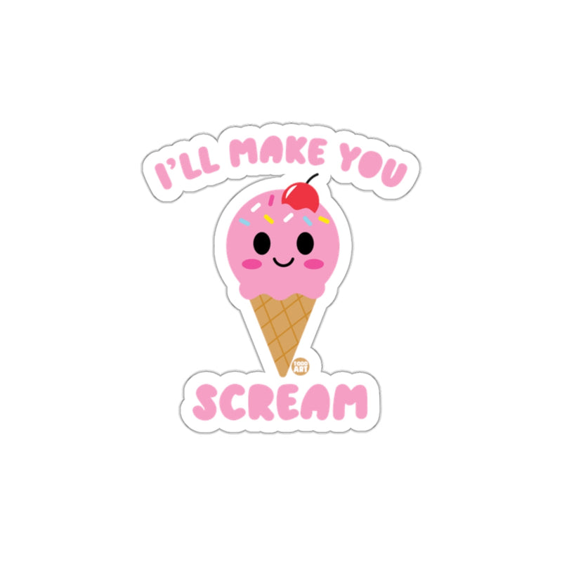 Load image into Gallery viewer, I'll Make You Scream Ice Cream Sticker Product
