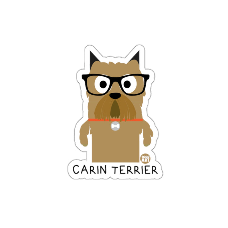 Load image into Gallery viewer, Cute Carin Terrier with Glasses Sticker Design
