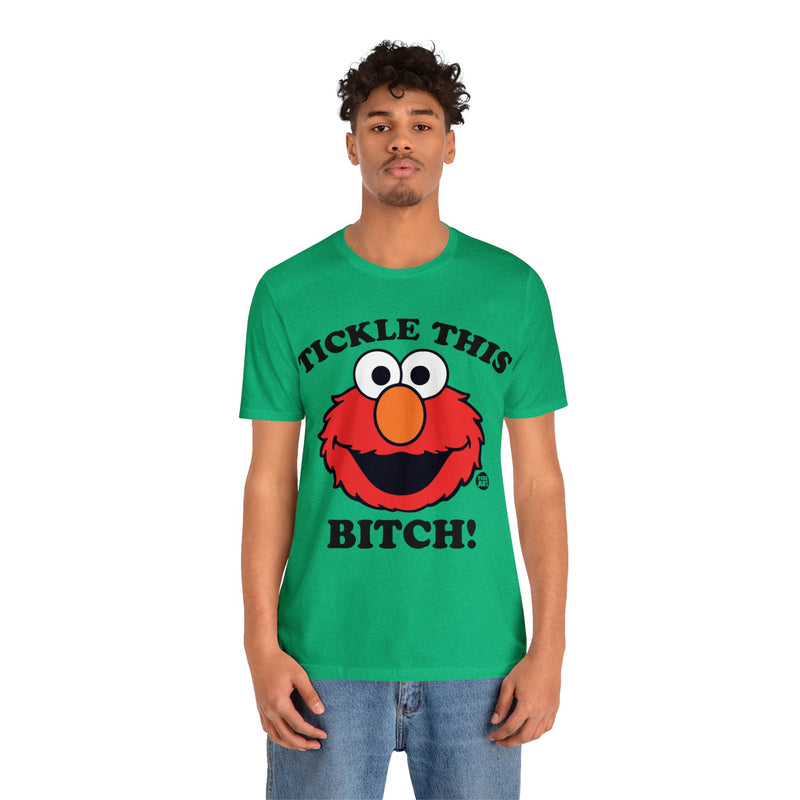 Load image into Gallery viewer, Tickle This Elmo Parody Unisex Tee, Adult Humor Tee, Cartoon Tee Adult
