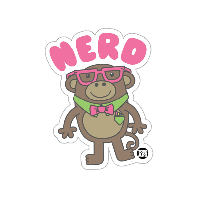 Load image into Gallery viewer, Cute Nerdy Monkey with Glasses Sticker Design
