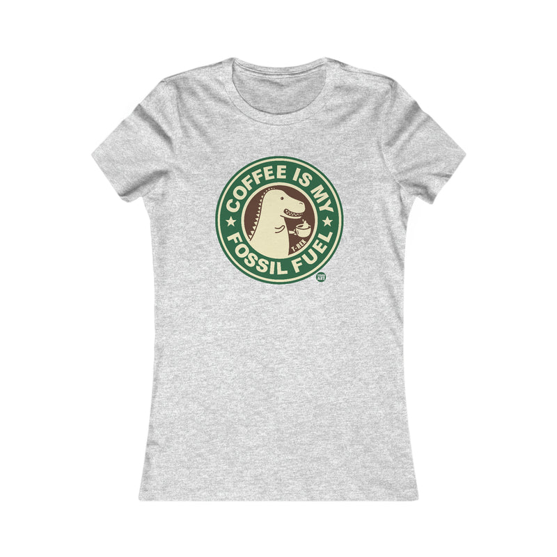 Load image into Gallery viewer, Coffee is my Fuel Women&#39;s T Shirt, Funny Coffee Lover Shirt, Fitted Tee for Her, Funny Coffee Fossil Fuel t-shirt for Women
