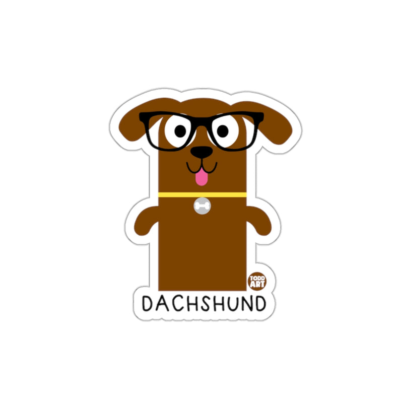 Load image into Gallery viewer, Adorable Dachshund Wearing Glasses Cartoon Sticker
