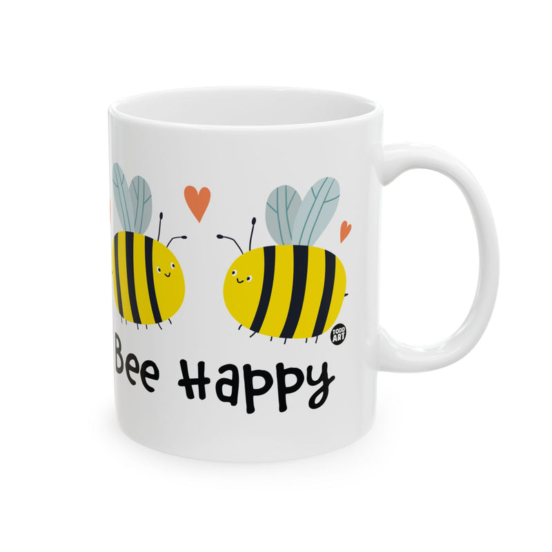 Load image into Gallery viewer, Bee Happy Mug, Be Happy Bee Mug
