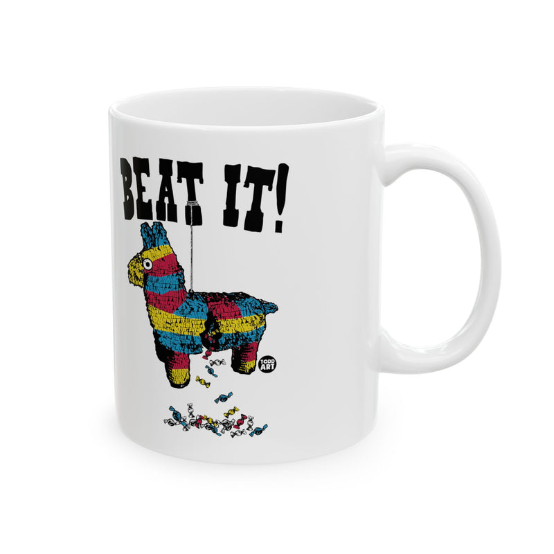 Load image into Gallery viewer, Beat It Pinata Coffee Mug, Funny Pinata Mug, Beat It Pun Mug
