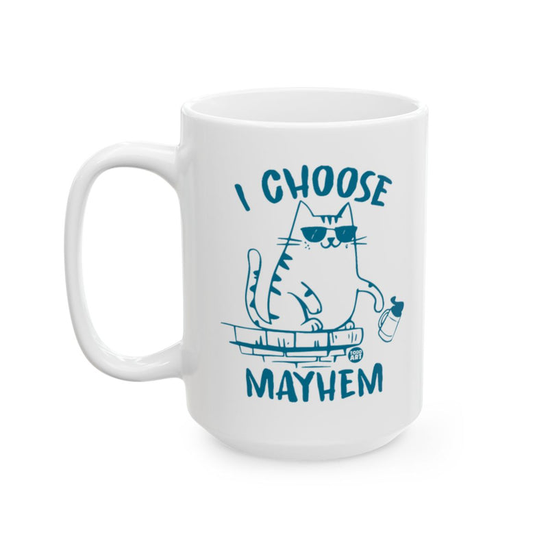 Load image into Gallery viewer, I Choose Mayhem Cute Cat Mug Funny Coffee Cup Product
