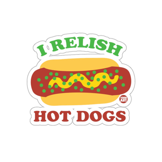 I Relish Hot Dogs Fun Food-Themed Sticker Product