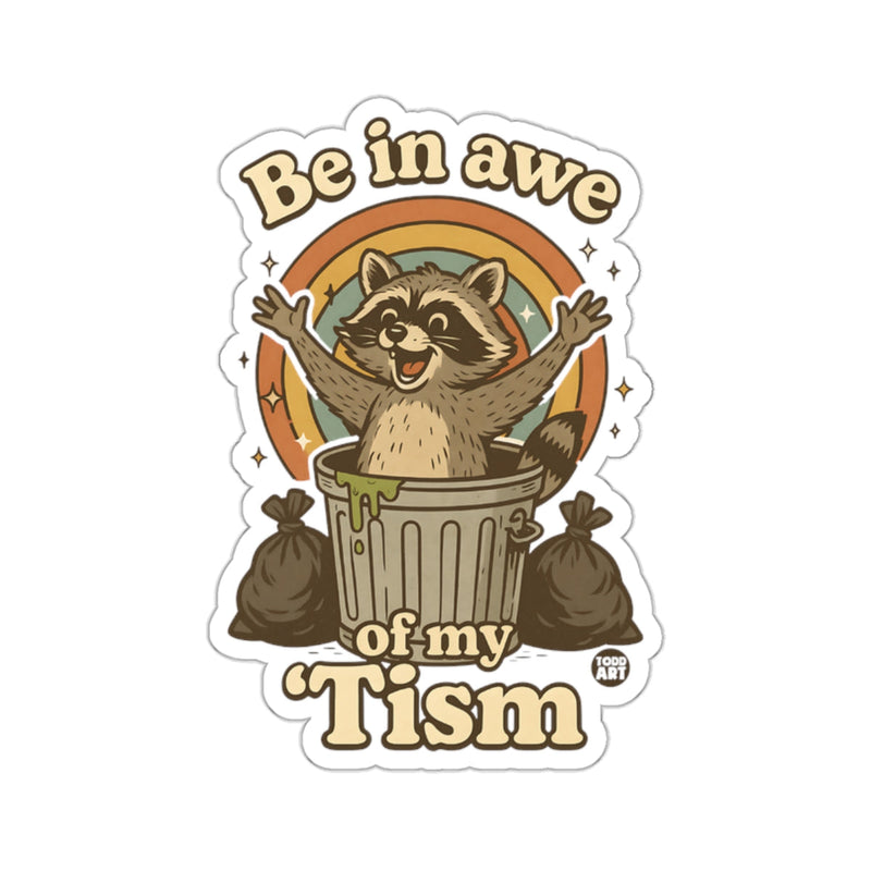 Load image into Gallery viewer, Be in awe of my 'Tism Raccoon Trash Can Rainbow 
