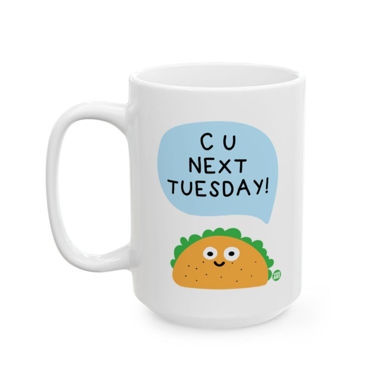 Load image into Gallery viewer, Funny Taco Design Coffee Mug With Pun Message
