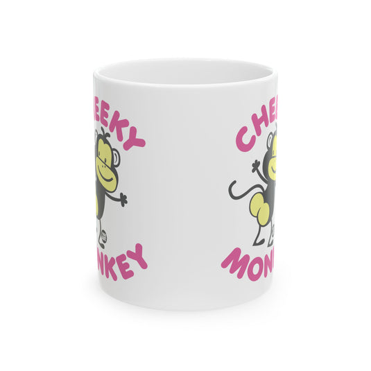 Cheeky Monkey Butt Cheeks Coffee Mug, Funny Monkey Coffee Mug