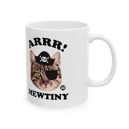 Mewtiny Cat Mug, Funny Cat Pirate Mug, Cute Cat Mug, Cat Lover Gift