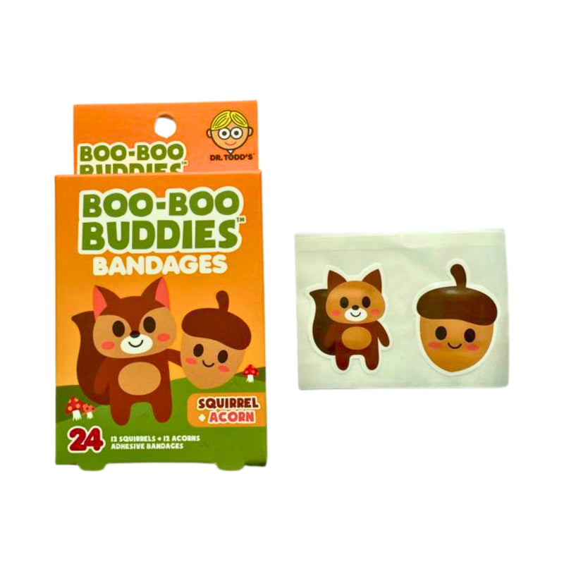 Load image into Gallery viewer, Boo-Boo Buddies Squirrel and Acorn Bandages
