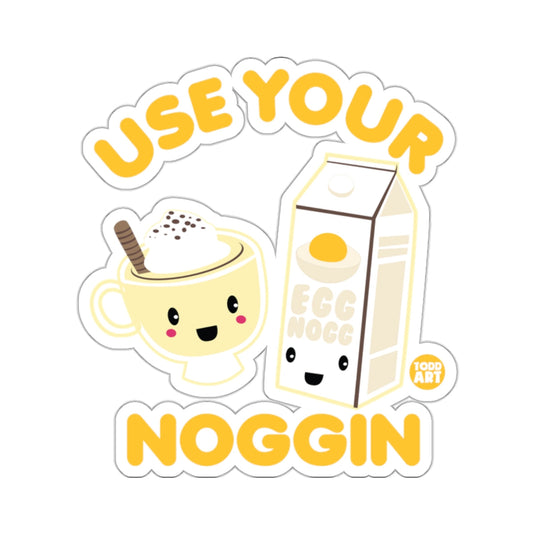 Use Your Noggin Eggnog Cartoon Funny Quote 