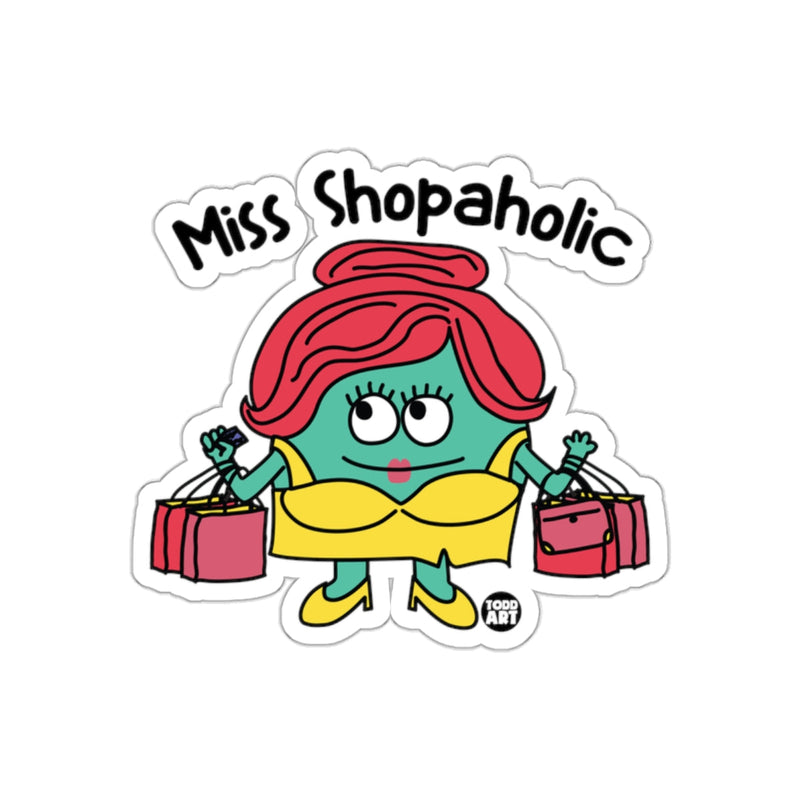 Load image into Gallery viewer, Miss Shopaholic Cartoon Character Sticker
