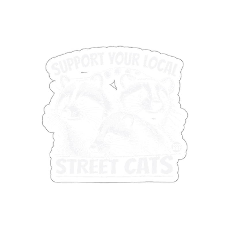 Load image into Gallery viewer, Support Your Local Street Cats Illustration sticker
