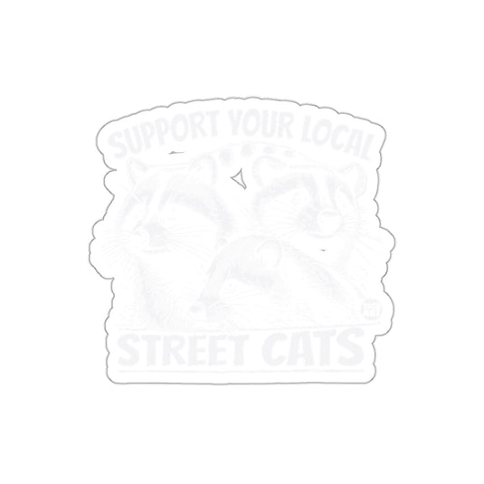 Support Your Local Street Cats Illustration sticker