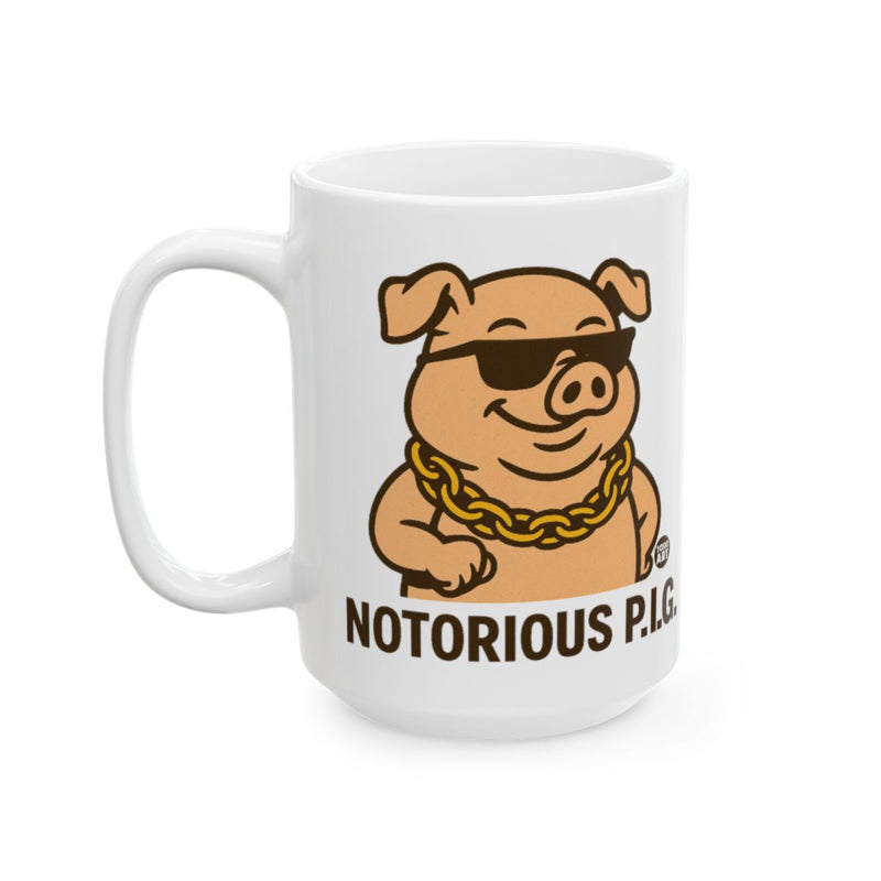 Load image into Gallery viewer, Notorious P.I.G. Cool Pig Cartoon with Sunglasses Mug
