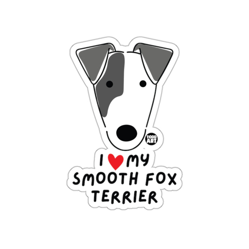 Load image into Gallery viewer, I Love My Smooth Fox Terrier Graphic Sticker
