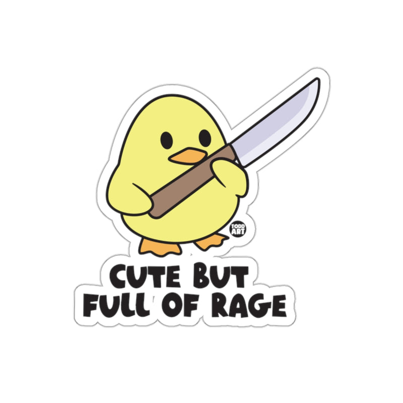 Load image into Gallery viewer, Cute But Full of Rage Cartoon Character Sticker
