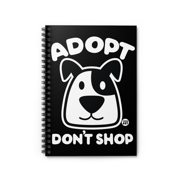 Adopt Dont SHop Dog Spiral Notebook - Ruled Line