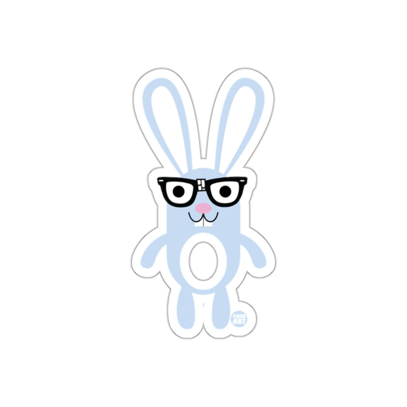 Load image into Gallery viewer, Cute Blue Bunny with Glasses Sticker Kids Fun Decor
