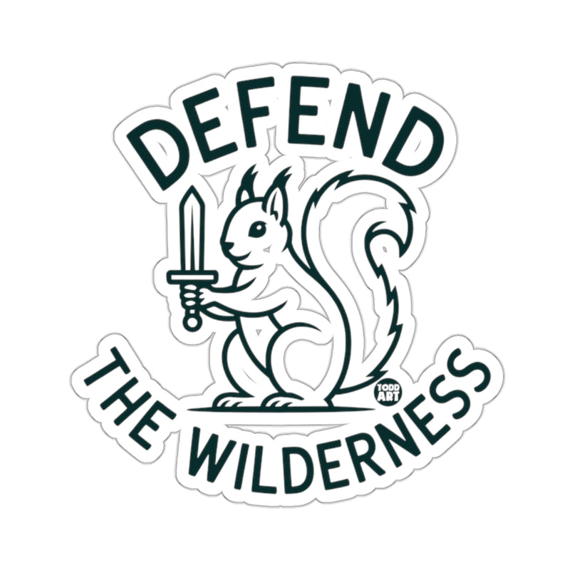 Load image into Gallery viewer, Defend the Wilderness Squirrel with Sword Image sticker
