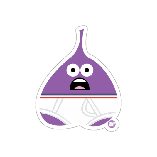 Purple Cartoon Character in Underwear Sticker
