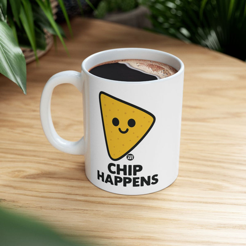 Load image into Gallery viewer, Chip Happens Cute Triangle Face Coffee Mug

