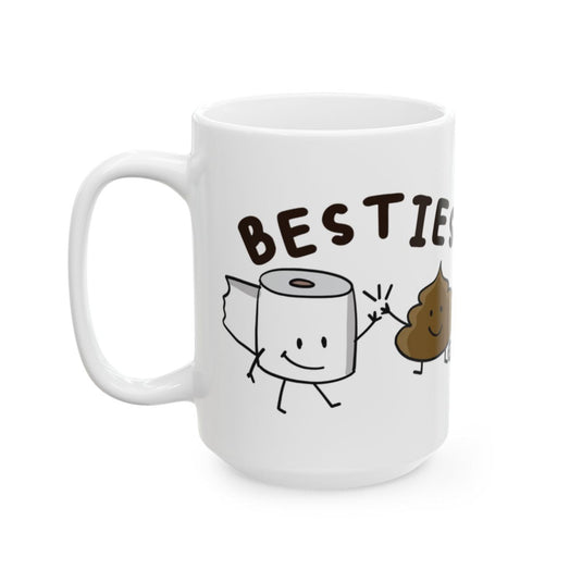 Fun Besties Toilet Paper and Poop Design Mug