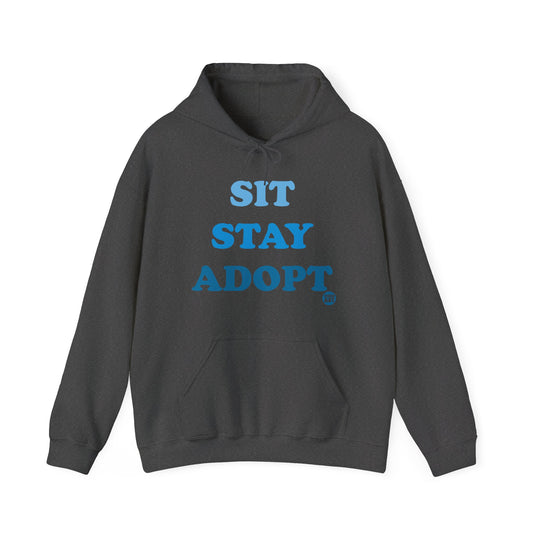 Sit Stay Adopt a Dog Unisex Heavy Blend Hooded Sweatshirt